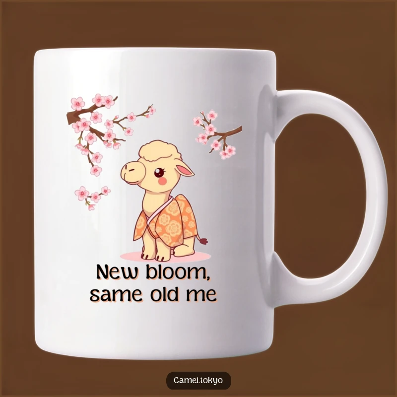 Funny Camel Kimono Blossom Mug - Unique Japanese Inspired Funny Gift Idea