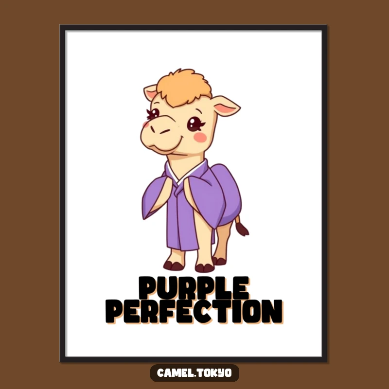 Funny Camel Kimono Digital Print - Bowing Greeting Wall Art Funny Gift