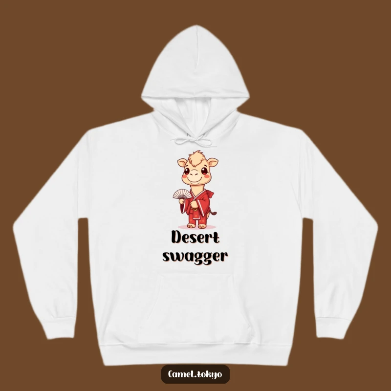 Funny Camel Kimono Hoodie: Warm Desert Dweller Sweatshirt with Fan