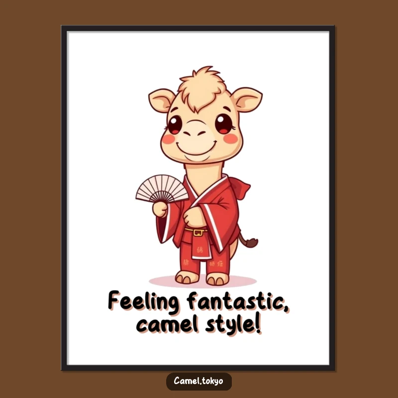 Free Printable Wall Art: Smiling Camel Elegance! Humorous Downloadable Decor for Stylish Spaces