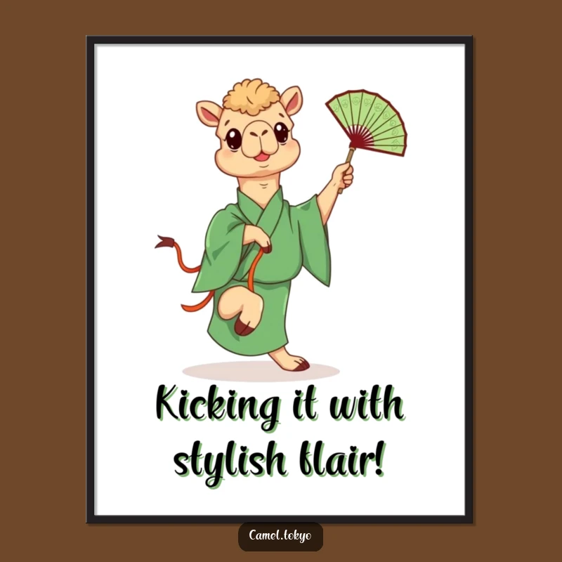 Free Printable Wall Art: Playful Camel Action! Humorous Downloadable Decor for Fun Spaces