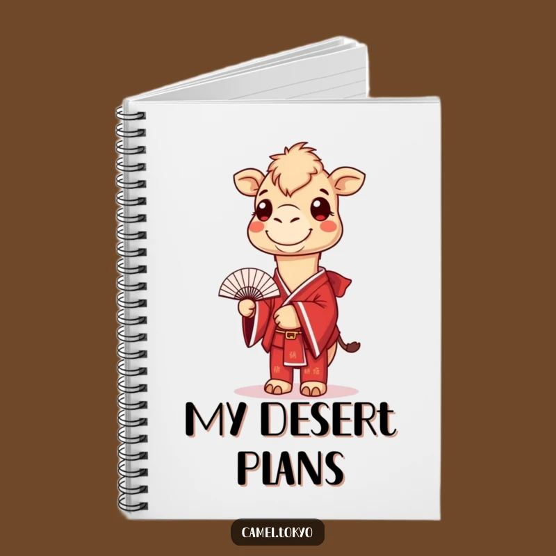 Funny Camel Kimono Notebook: Smiling Desert Dweller Journal