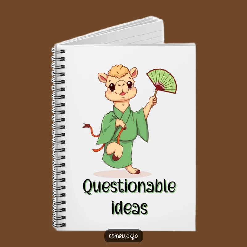 Funny Kicking Camel Notebook: Green Kimono Journal for Playful Ideas