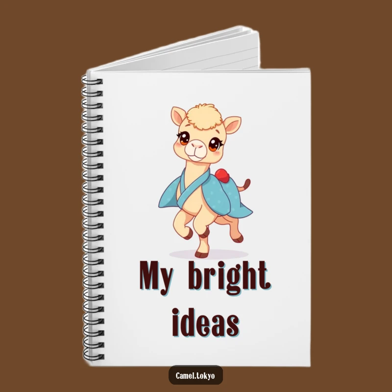 Funny Prancing Camel Notebook: Blue Kimono Journal for Joyful Notes